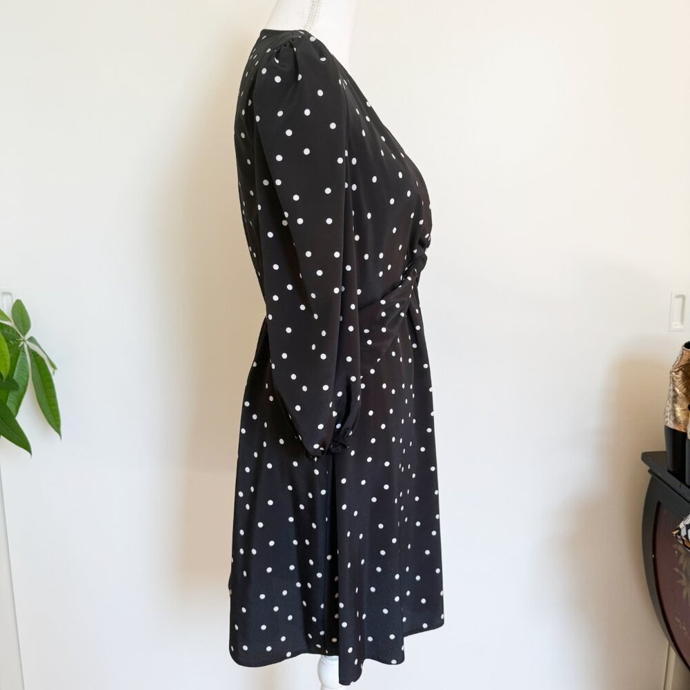 River Island Black Polka Dot Dress – Silky & Flattering Fit - Picture 6 of 10